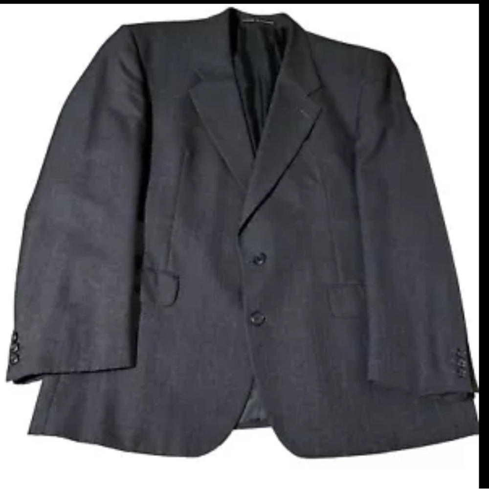 Alexandre London England Custom Tailored Suit Jacket Coat Blazer Dark Gray 44
